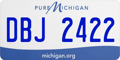 MI license plate DBJ2422