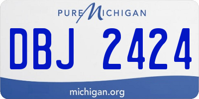 MI license plate DBJ2424