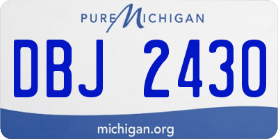 MI license plate DBJ2430