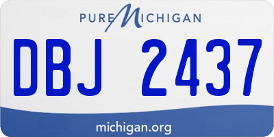 MI license plate DBJ2437