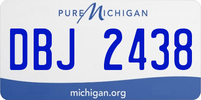 MI license plate DBJ2438