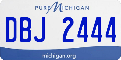 MI license plate DBJ2444