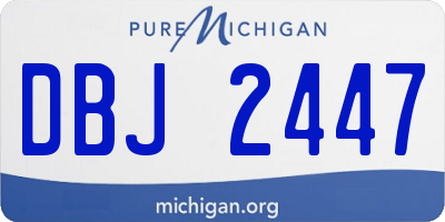 MI license plate DBJ2447