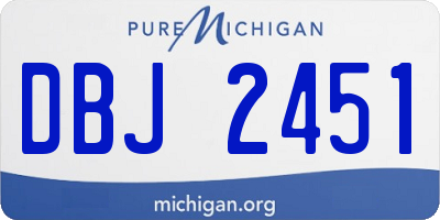 MI license plate DBJ2451