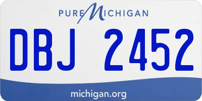MI license plate DBJ2452