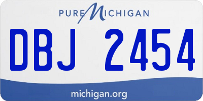 MI license plate DBJ2454