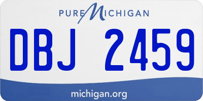MI license plate DBJ2459
