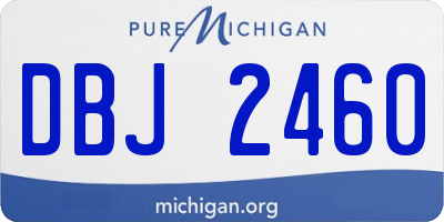 MI license plate DBJ2460