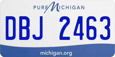 MI license plate DBJ2463