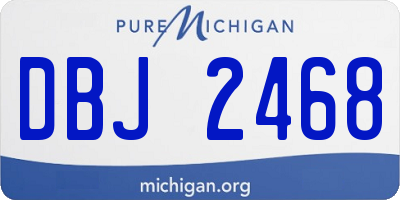 MI license plate DBJ2468