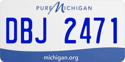 MI license plate DBJ2471