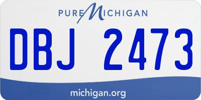 MI license plate DBJ2473