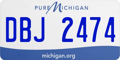 MI license plate DBJ2474