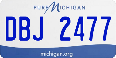 MI license plate DBJ2477