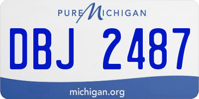 MI license plate DBJ2487