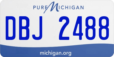 MI license plate DBJ2488