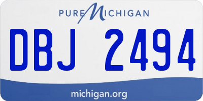 MI license plate DBJ2494