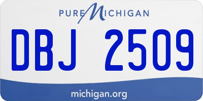 MI license plate DBJ2509