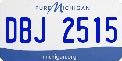 MI license plate DBJ2515