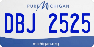 MI license plate DBJ2525