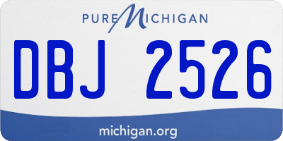 MI license plate DBJ2526