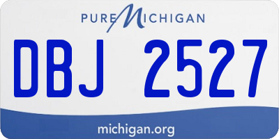 MI license plate DBJ2527