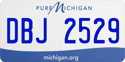 MI license plate DBJ2529