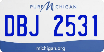 MI license plate DBJ2531