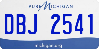 MI license plate DBJ2541