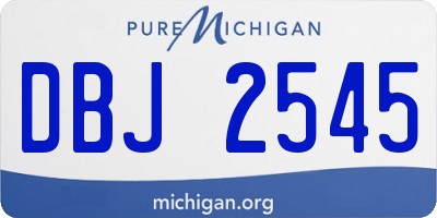MI license plate DBJ2545