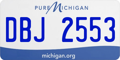MI license plate DBJ2553