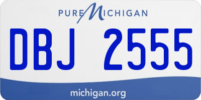 MI license plate DBJ2555