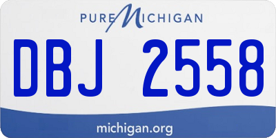 MI license plate DBJ2558