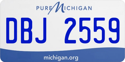 MI license plate DBJ2559