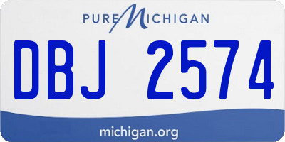 MI license plate DBJ2574