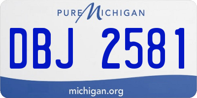MI license plate DBJ2581