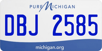 MI license plate DBJ2585