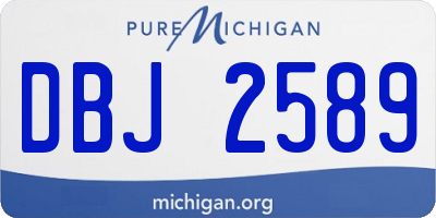 MI license plate DBJ2589