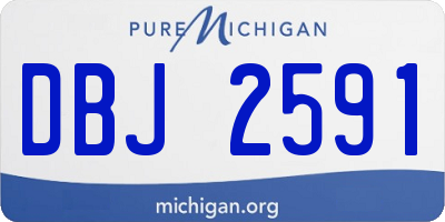 MI license plate DBJ2591