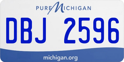 MI license plate DBJ2596