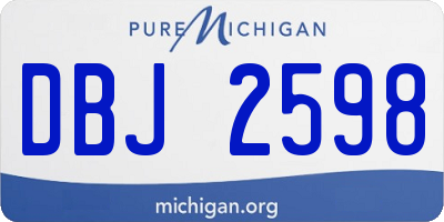 MI license plate DBJ2598