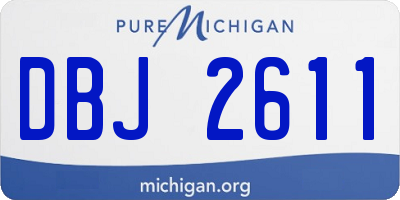 MI license plate DBJ2611