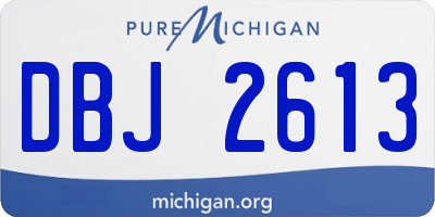 MI license plate DBJ2613