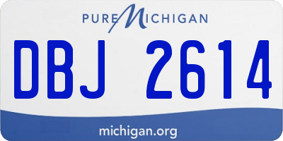 MI license plate DBJ2614