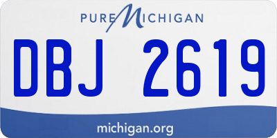 MI license plate DBJ2619