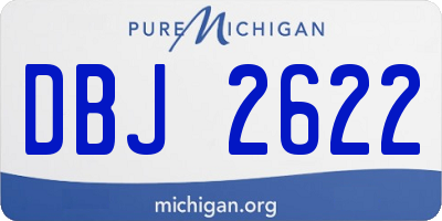 MI license plate DBJ2622