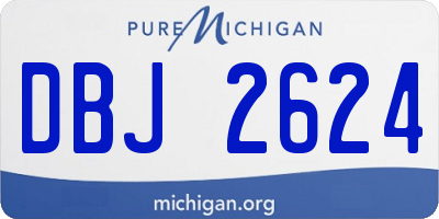 MI license plate DBJ2624