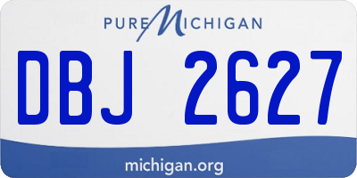 MI license plate DBJ2627