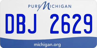MI license plate DBJ2629