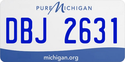 MI license plate DBJ2631